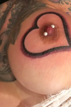 Sexy Janey Doe Masturbates While Getting A New Tattoo On Her Left Boob Featuring Janey Doe